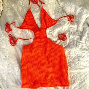 Vacation body con one piece beach party dress